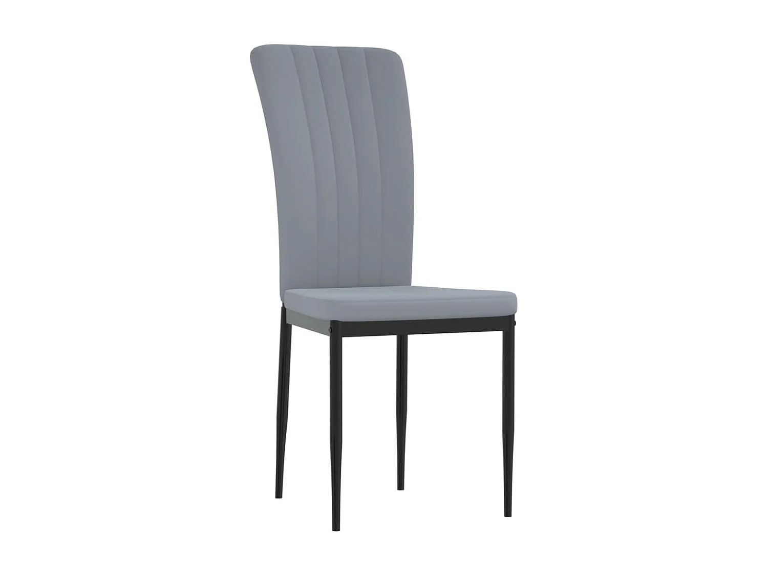 Chaises à manger Lot de 4 Gris clair Velours REO13913