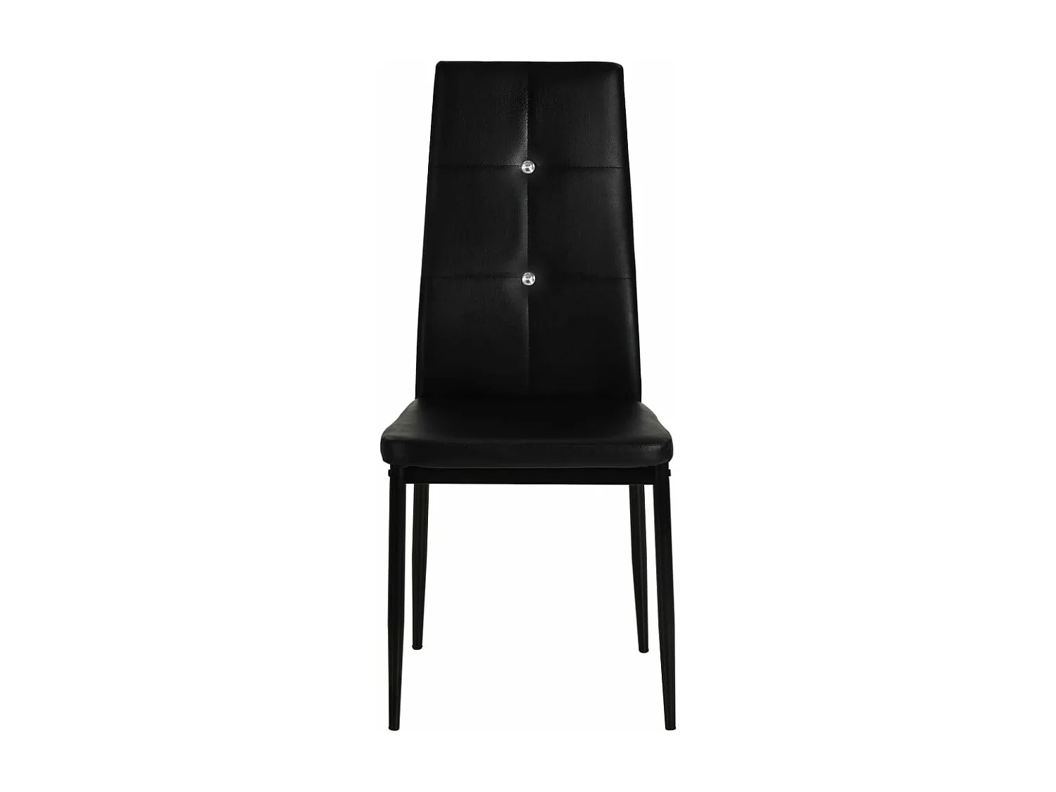 4er-set-Stühle| Esszimmerstühle Schwarz Kunstleder -gkd489658