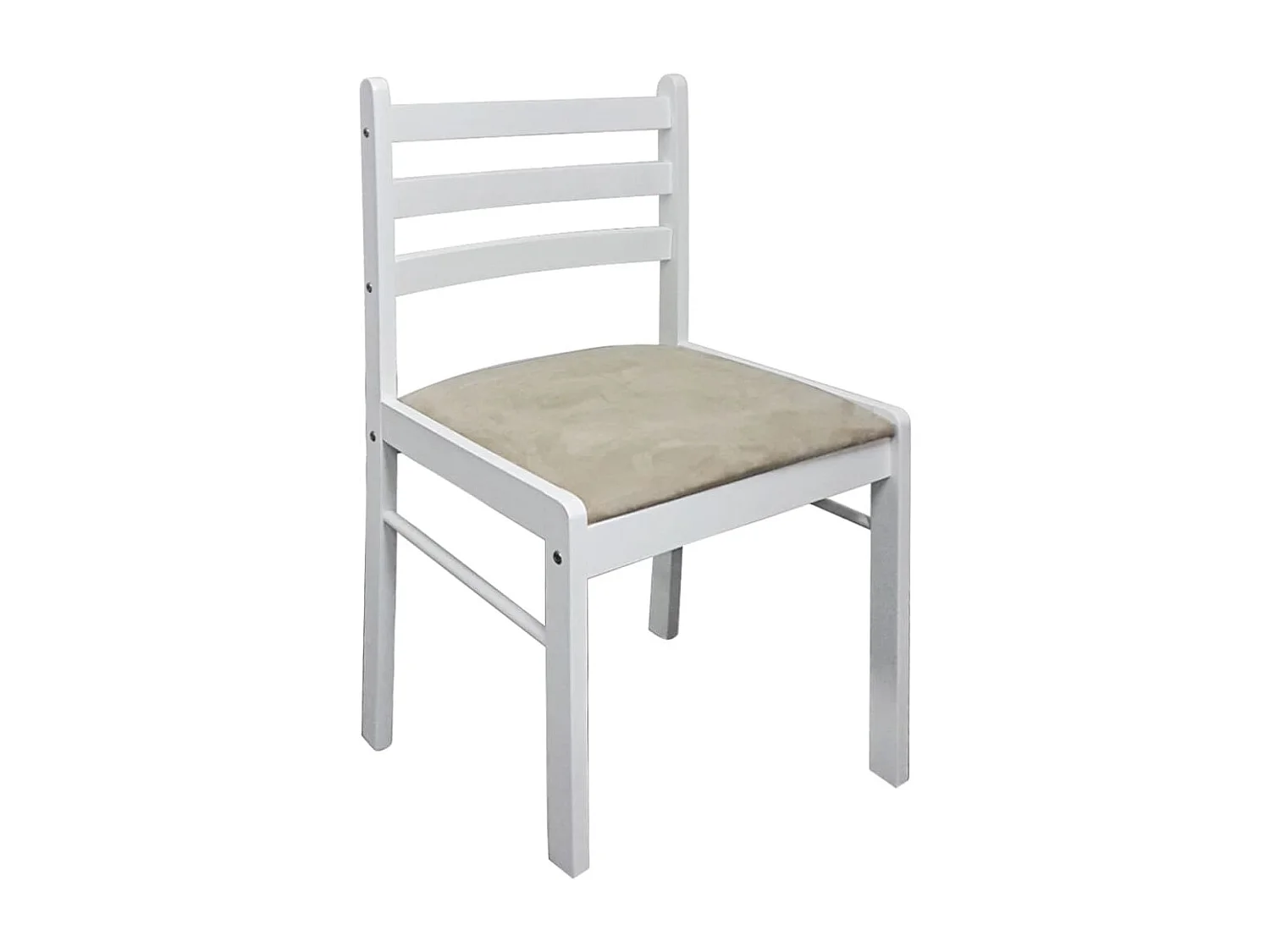Chaises à manger Lot de 2 blanc hévéa solide et velours REO83863