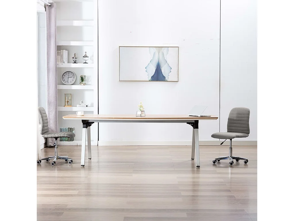 Chaises à manger Lot de 2 gris clair tissu REO90769