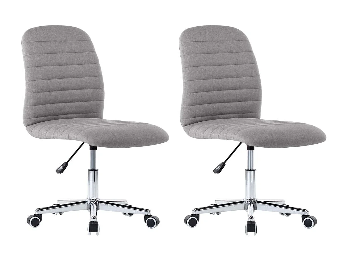 Chaises à manger Lot de 2 gris clair tissu REO90769