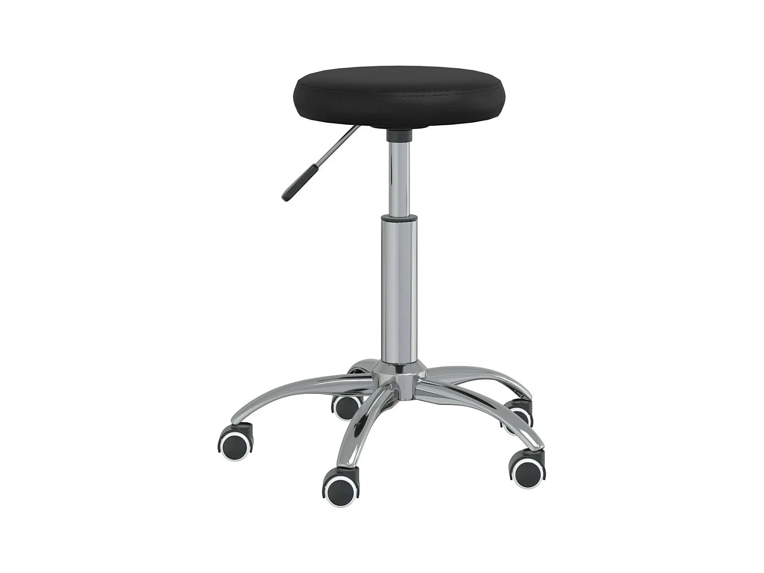 Chaise de salle à manger Noir Similicuir REO55595