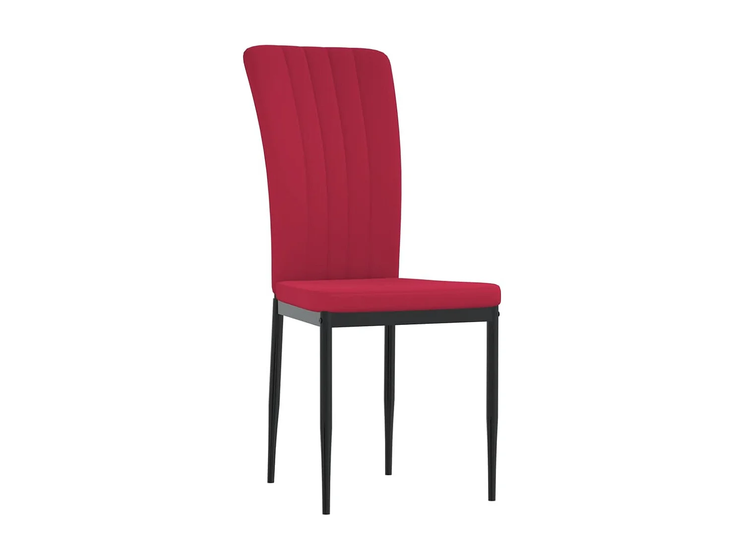 Chaises à manger Lot de 4 Rouge bordeaux Velours REO36088