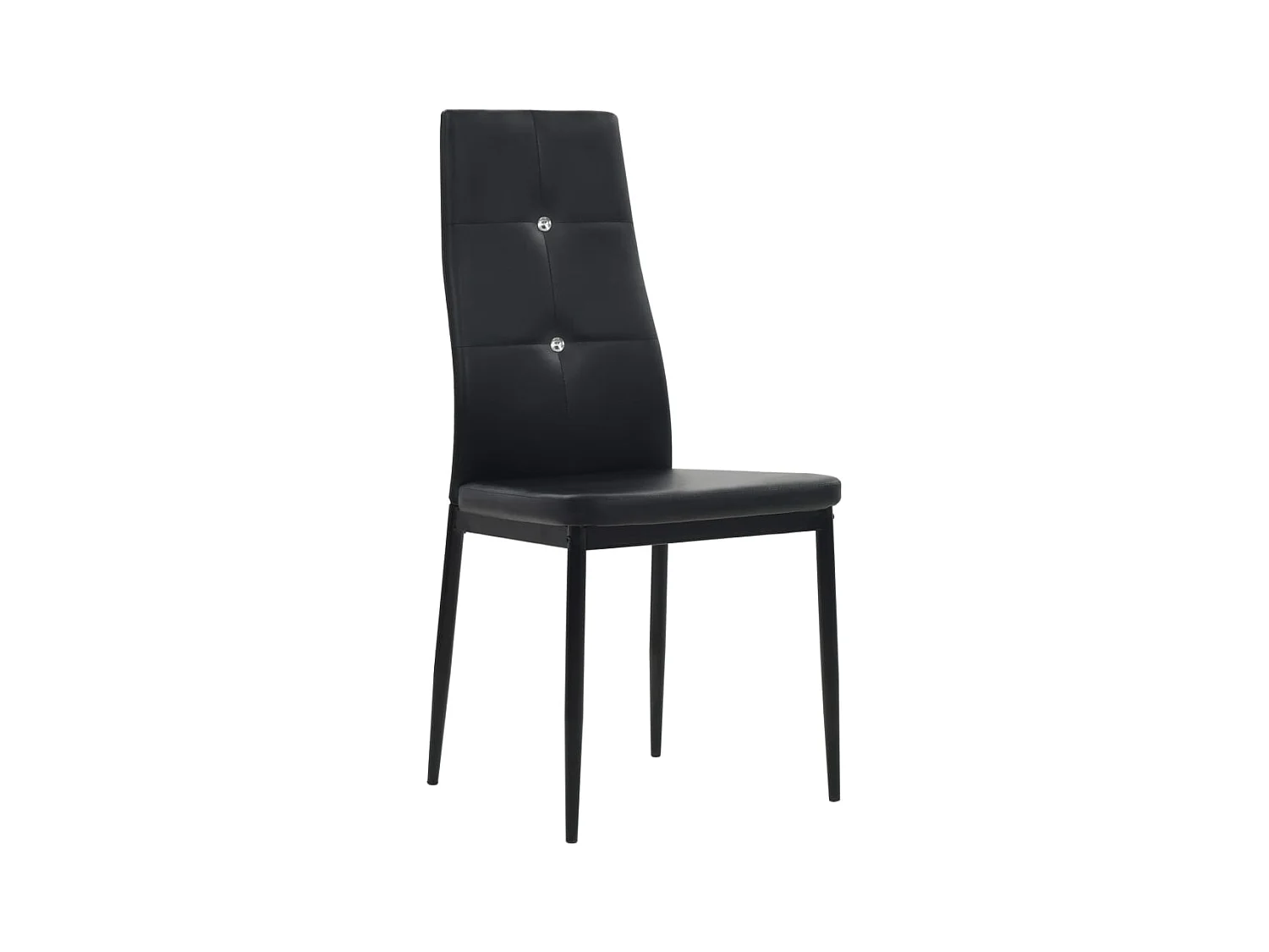 Chaises à manger Lot de 6 noir similicuir REO66290