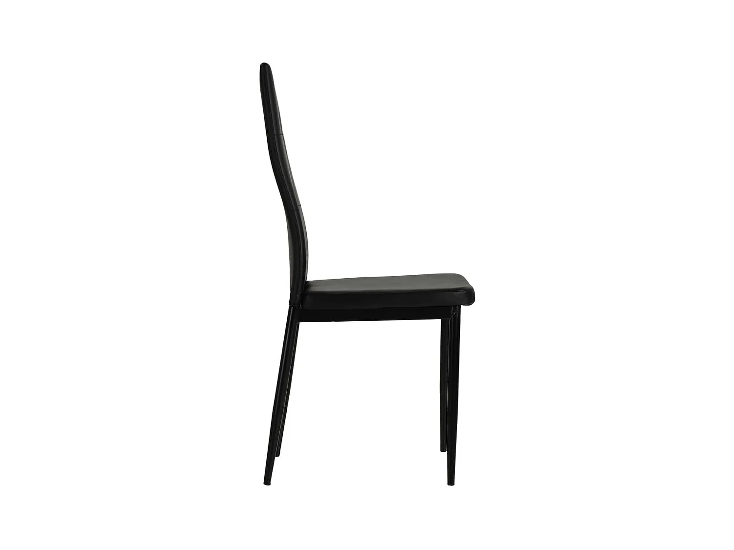 Chaises à manger Lot de 6 noir similicuir REO66290