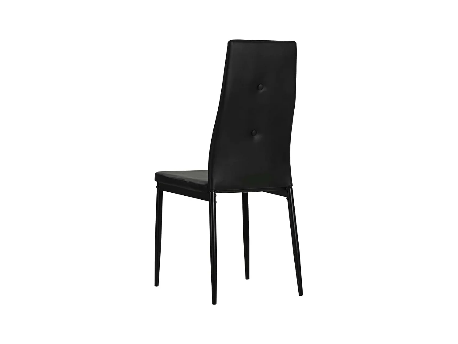 Chaises à manger Lot de 6 noir similicuir REO66290
