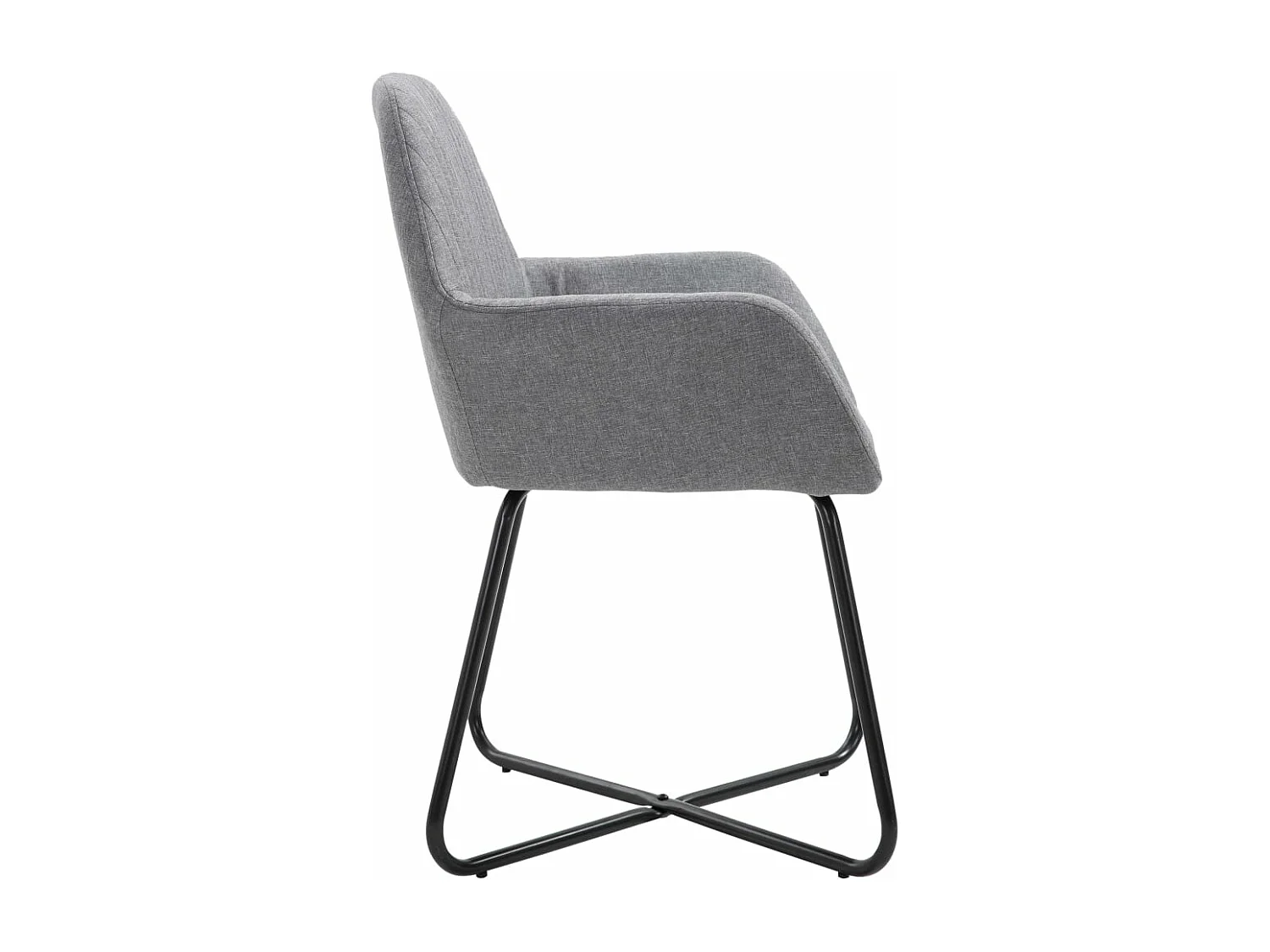 Chaises à manger Lot de 2 gris clair tissu REO92315