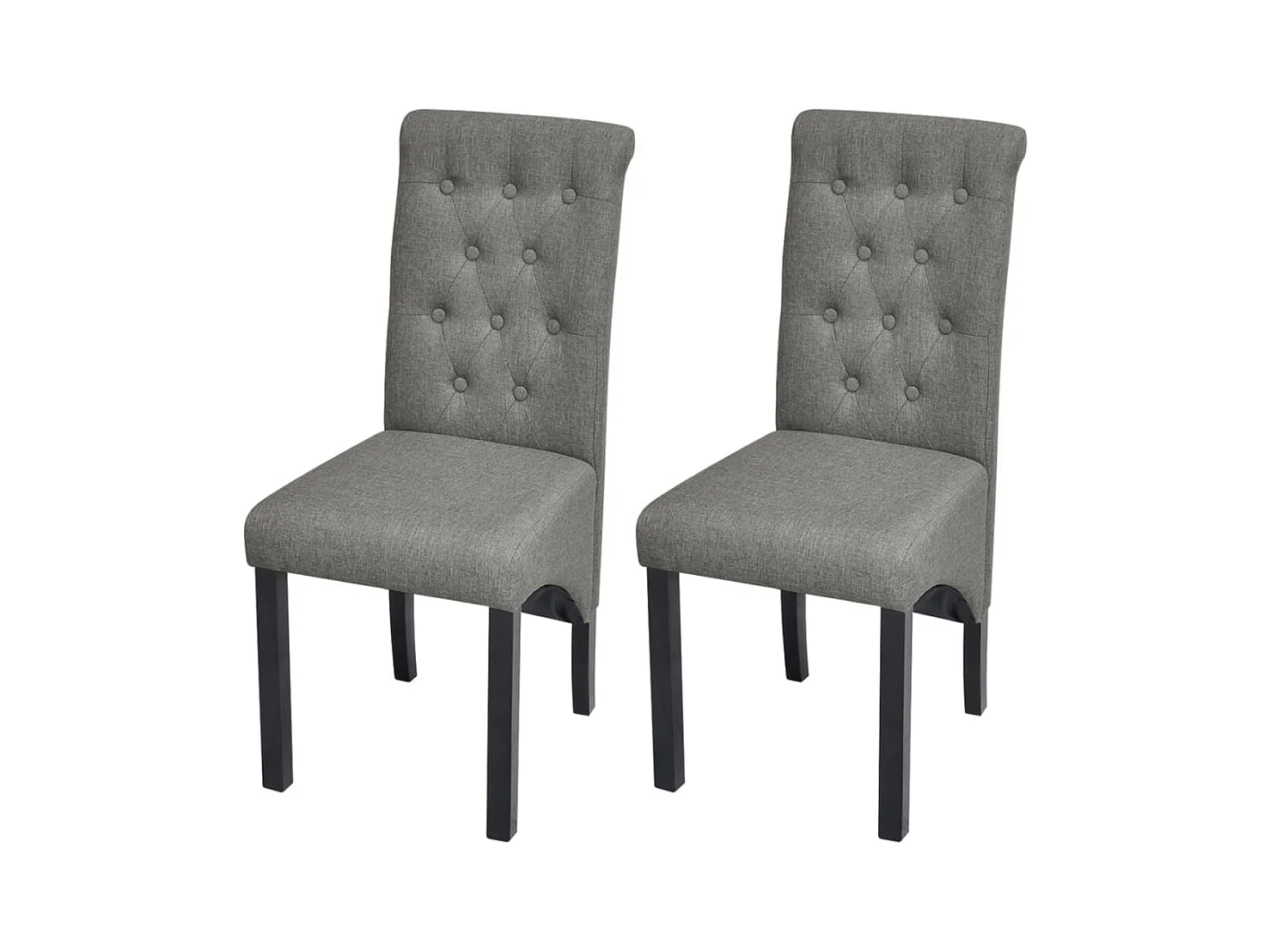 Chaises à manger Lot de 2 gris clair tissu REO69541
