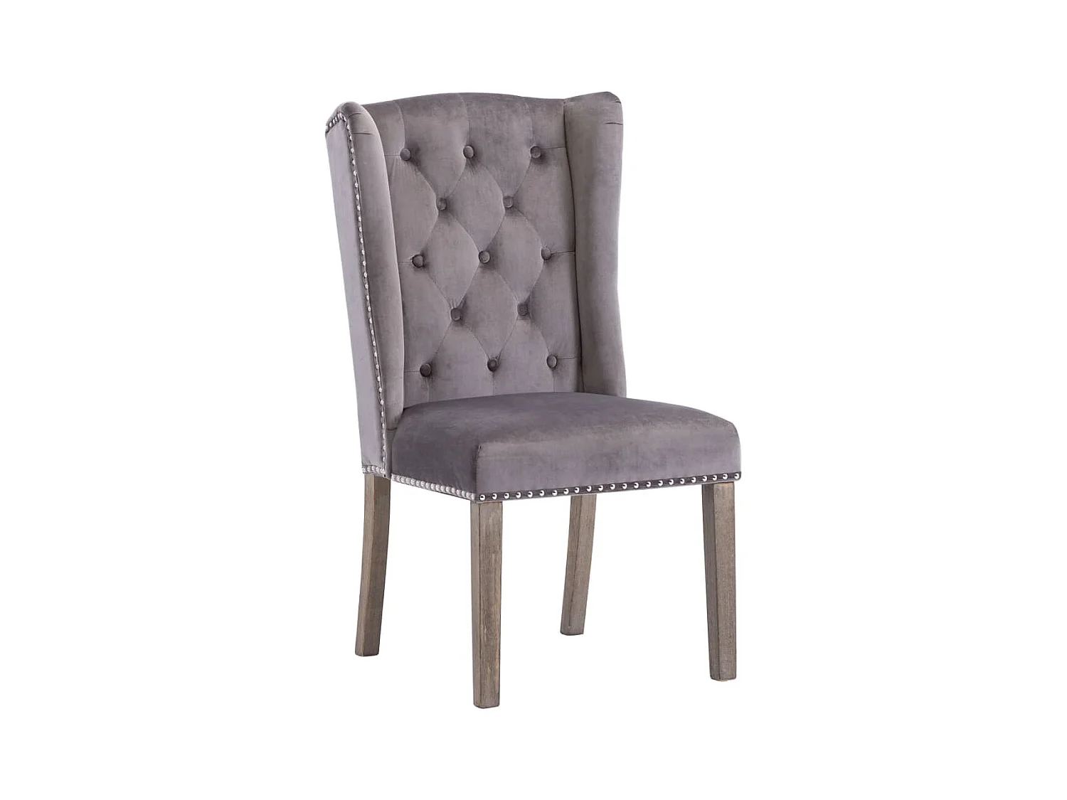 Eetkamerstoel fluweel grijs NL906633