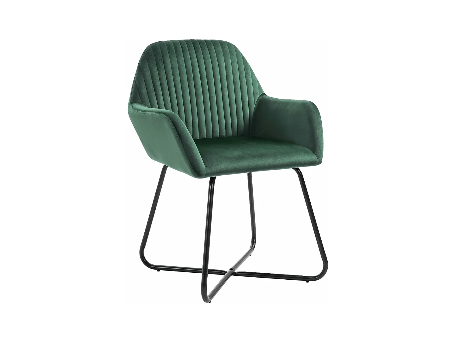 Chaises à manger Lot de 2 vert velours REO86638