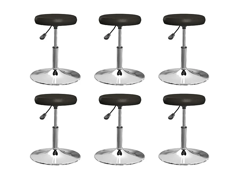 Cadeiras de jantar 6 pcs couro artificial preto PT632696