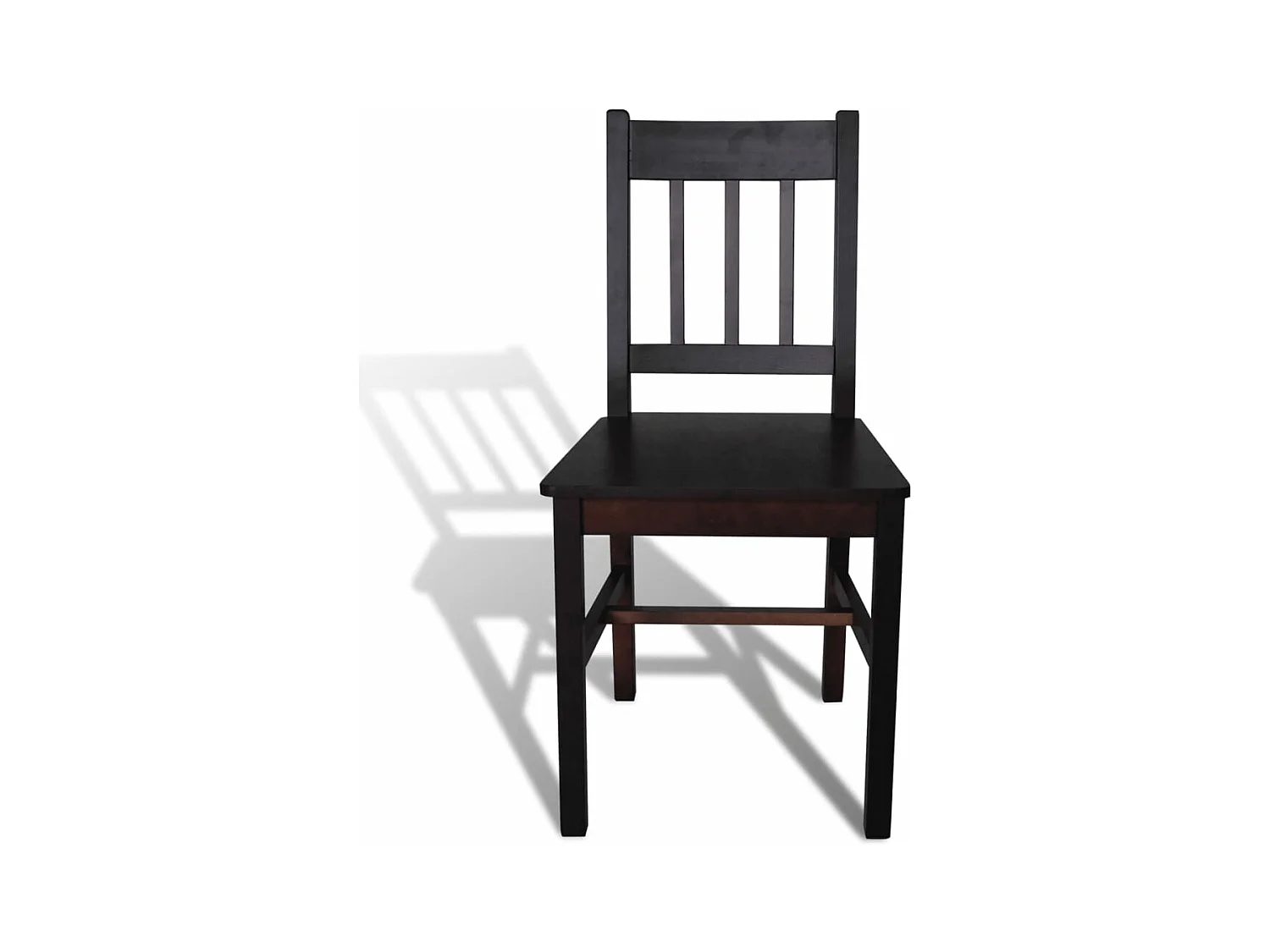2er-set-Stühle| Esszimmerstühle Dunkelbraun Kiefernholz -gkd340043