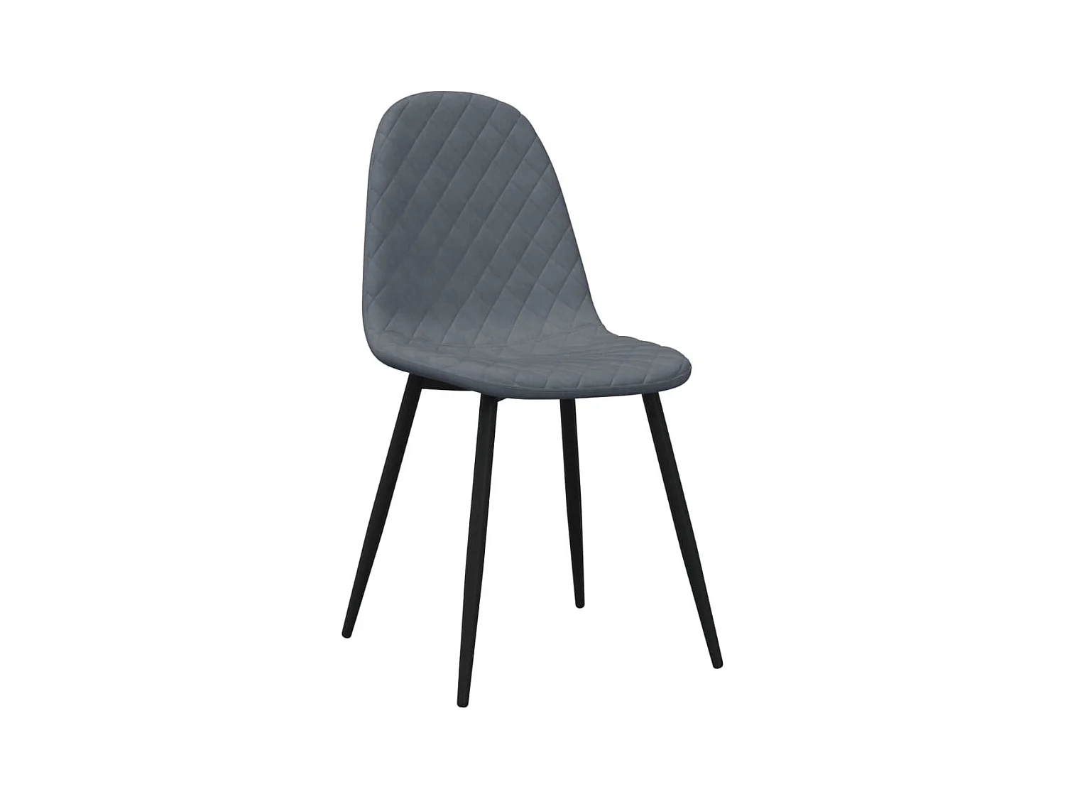 2er-set-Stühle| Esszimmerstühle Dunkelgrau Samt -gkd906091