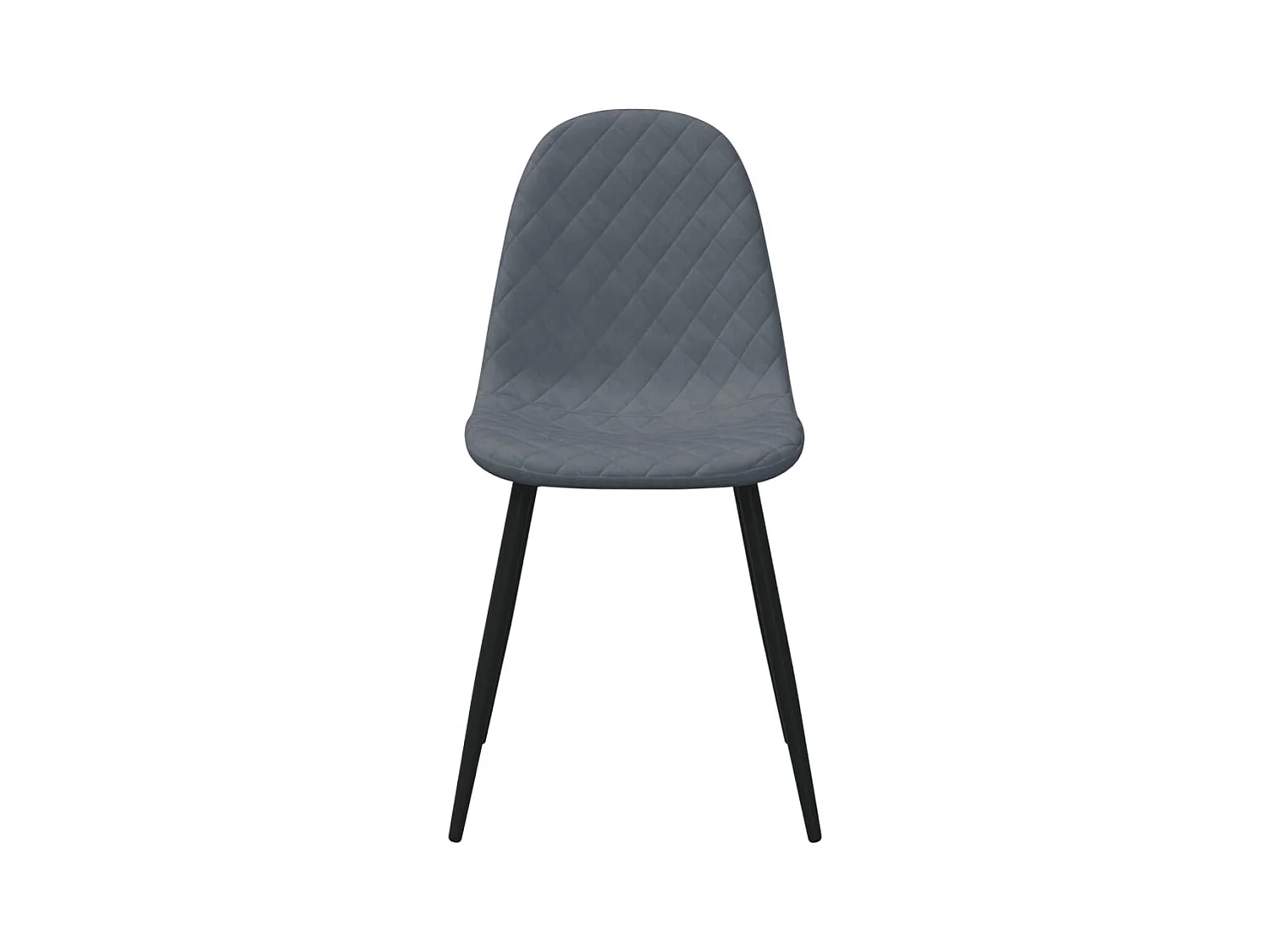 2er-set-Stühle| Esszimmerstühle Dunkelgrau Samt -gkd906091