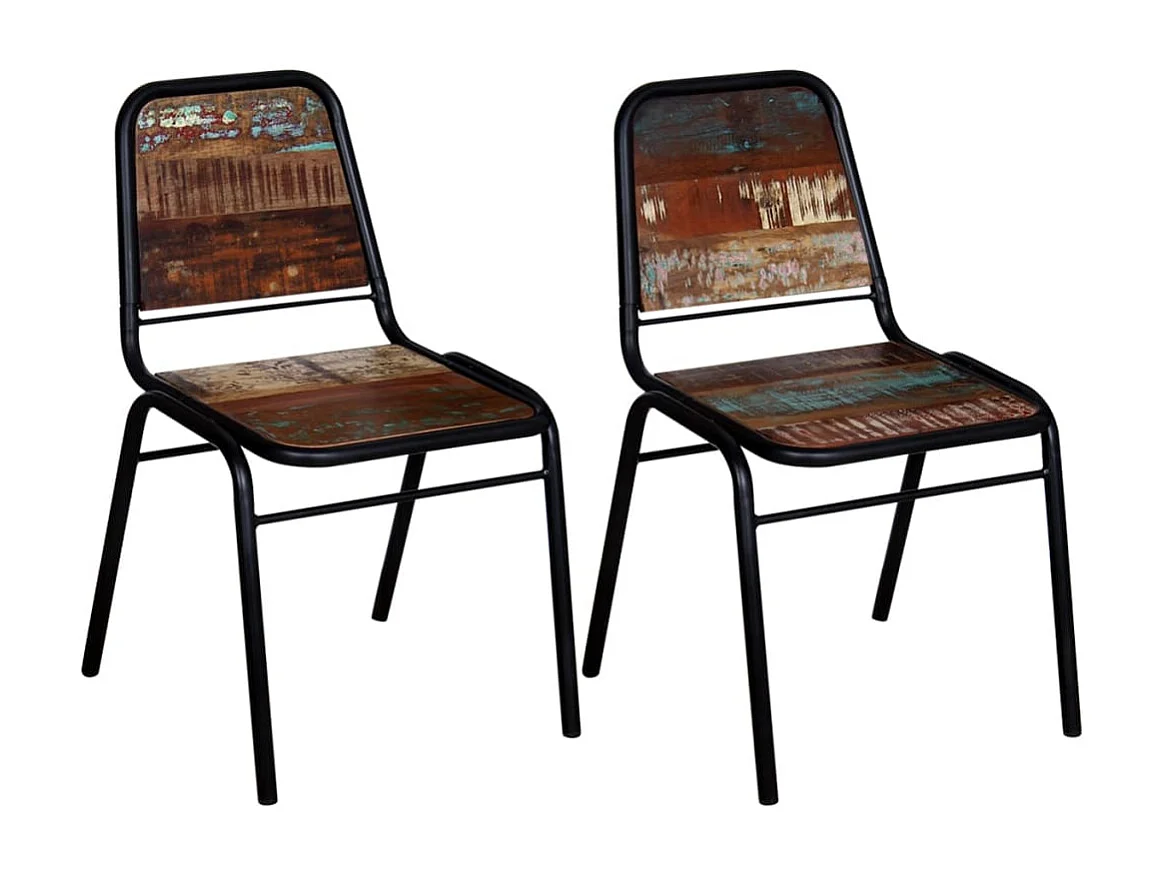 Cadeiras de jantar 2 pcs madeira recuperada maciça PT859000