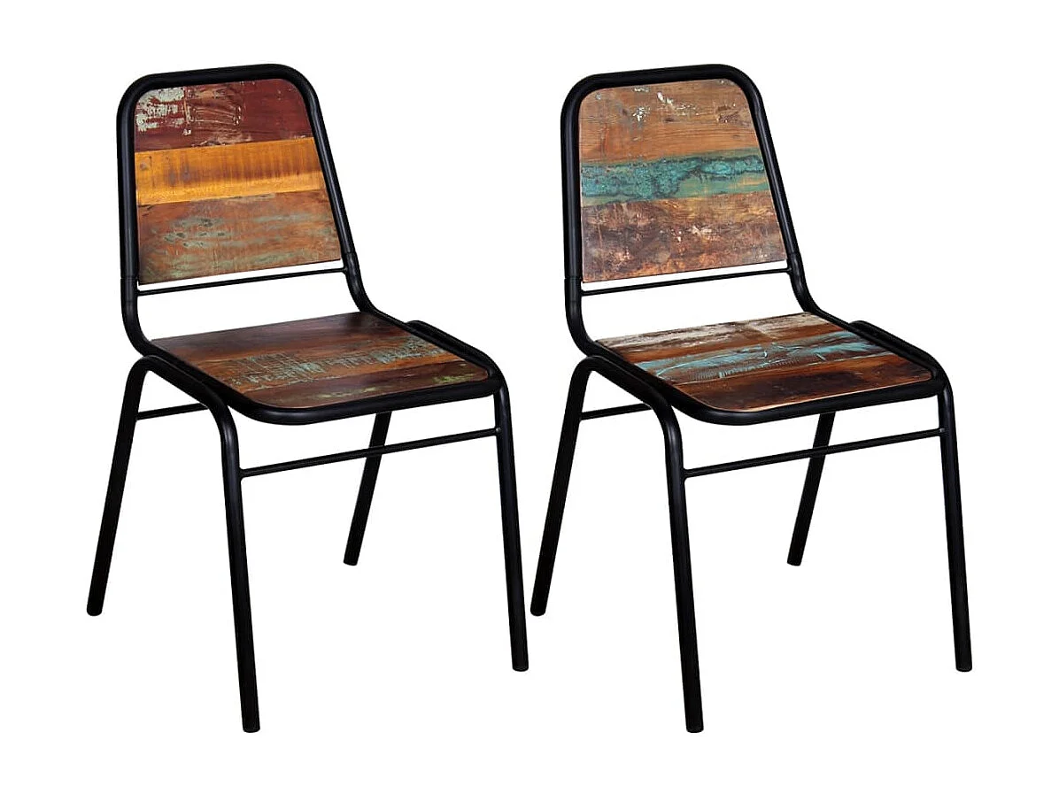 Cadeiras de jantar 2 pcs madeira recuperada maciça PT859000