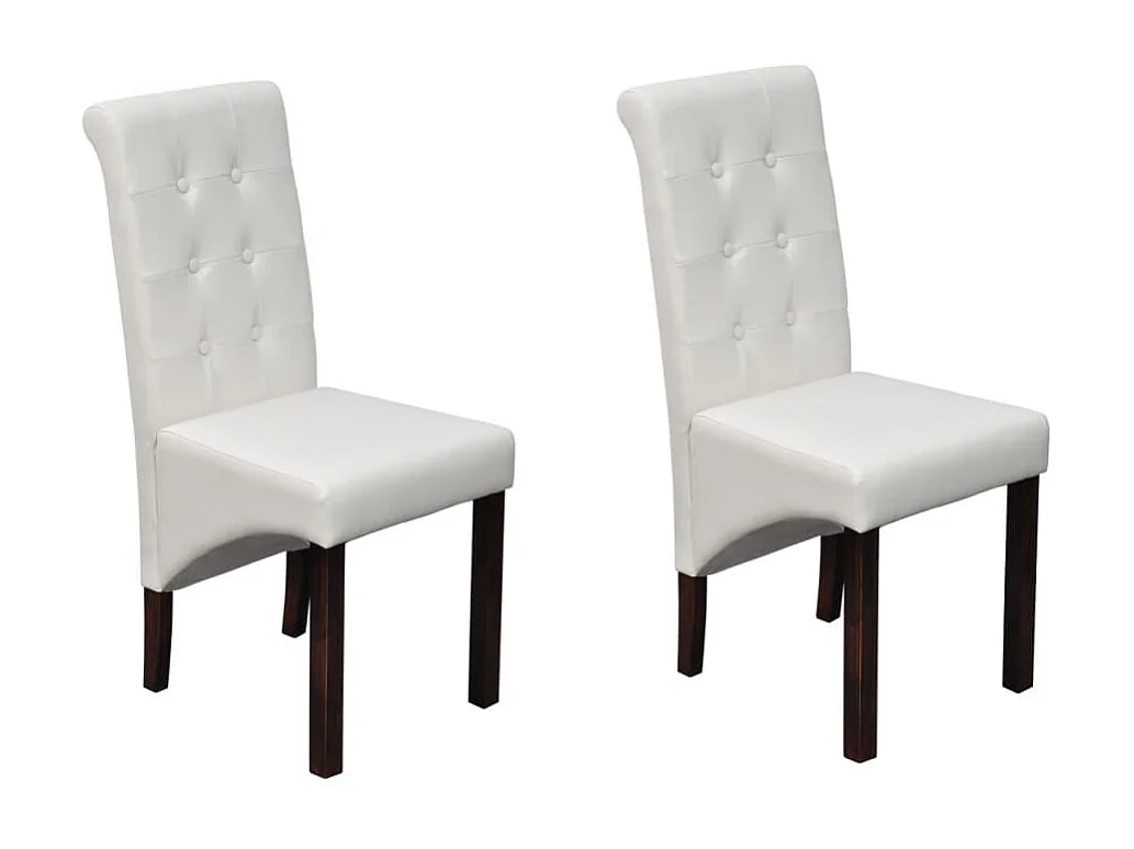 Eetkamerstoelen 2 st kunstleer wit NL701628