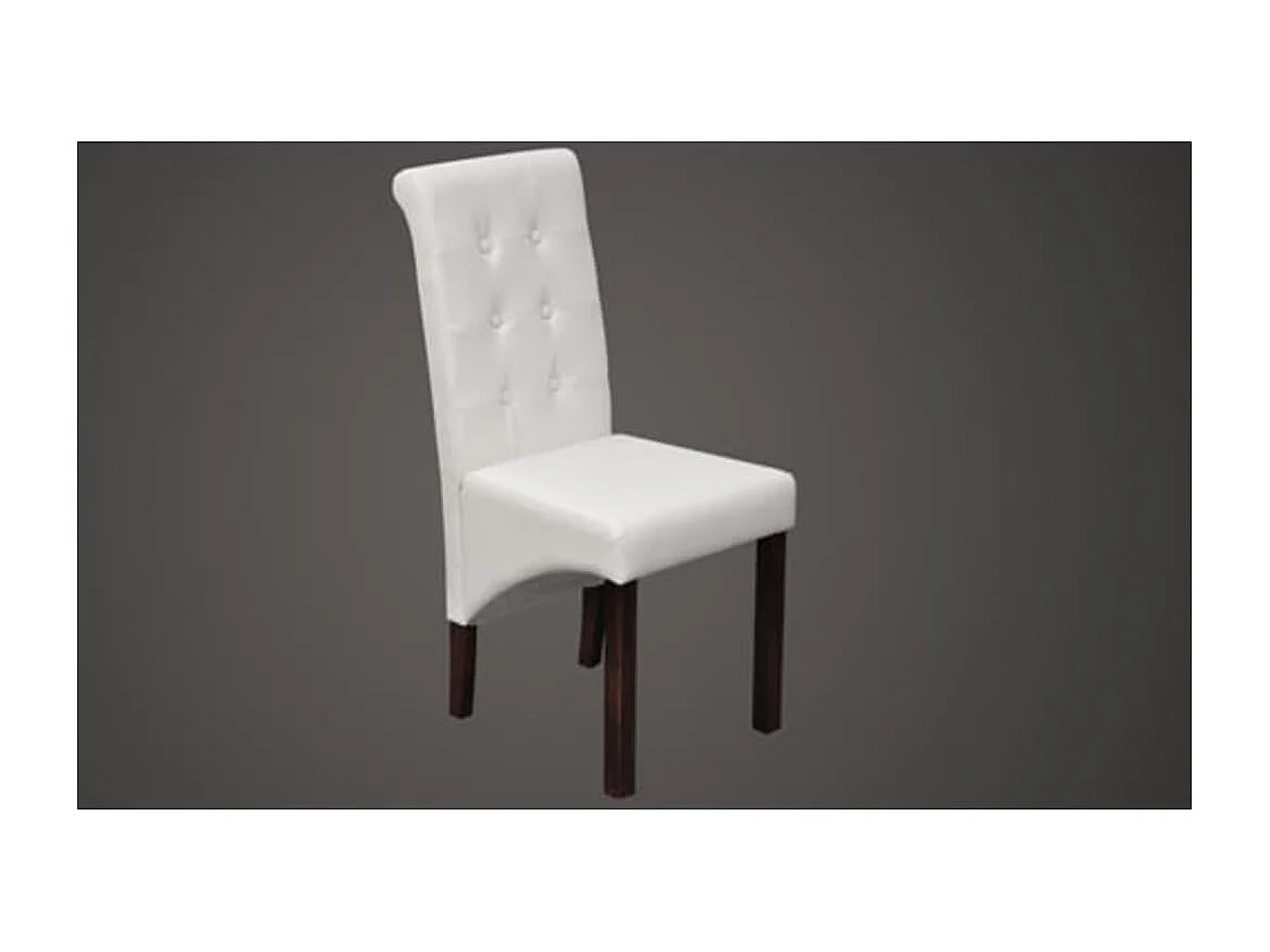 Eetkamerstoelen 2 st kunstleer wit NL701628