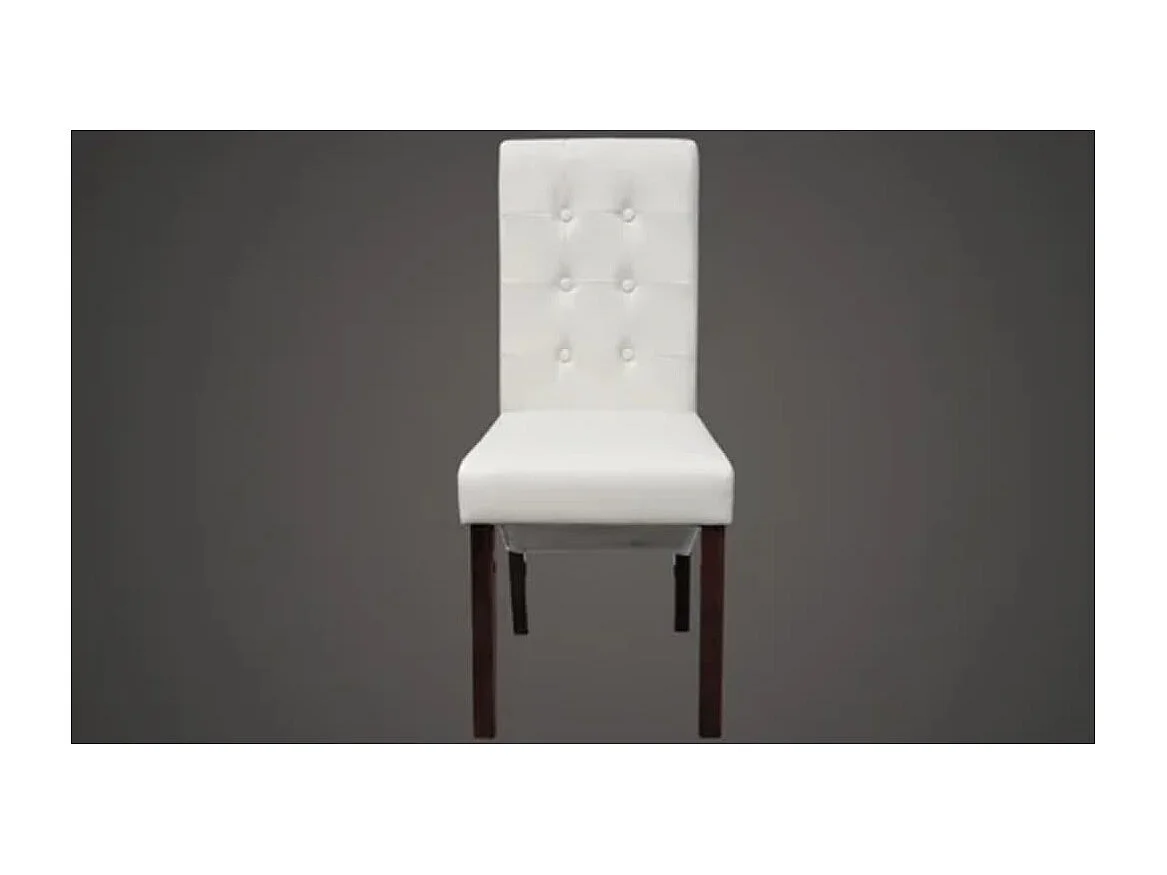 Eetkamerstoelen 2 st kunstleer wit NL701628