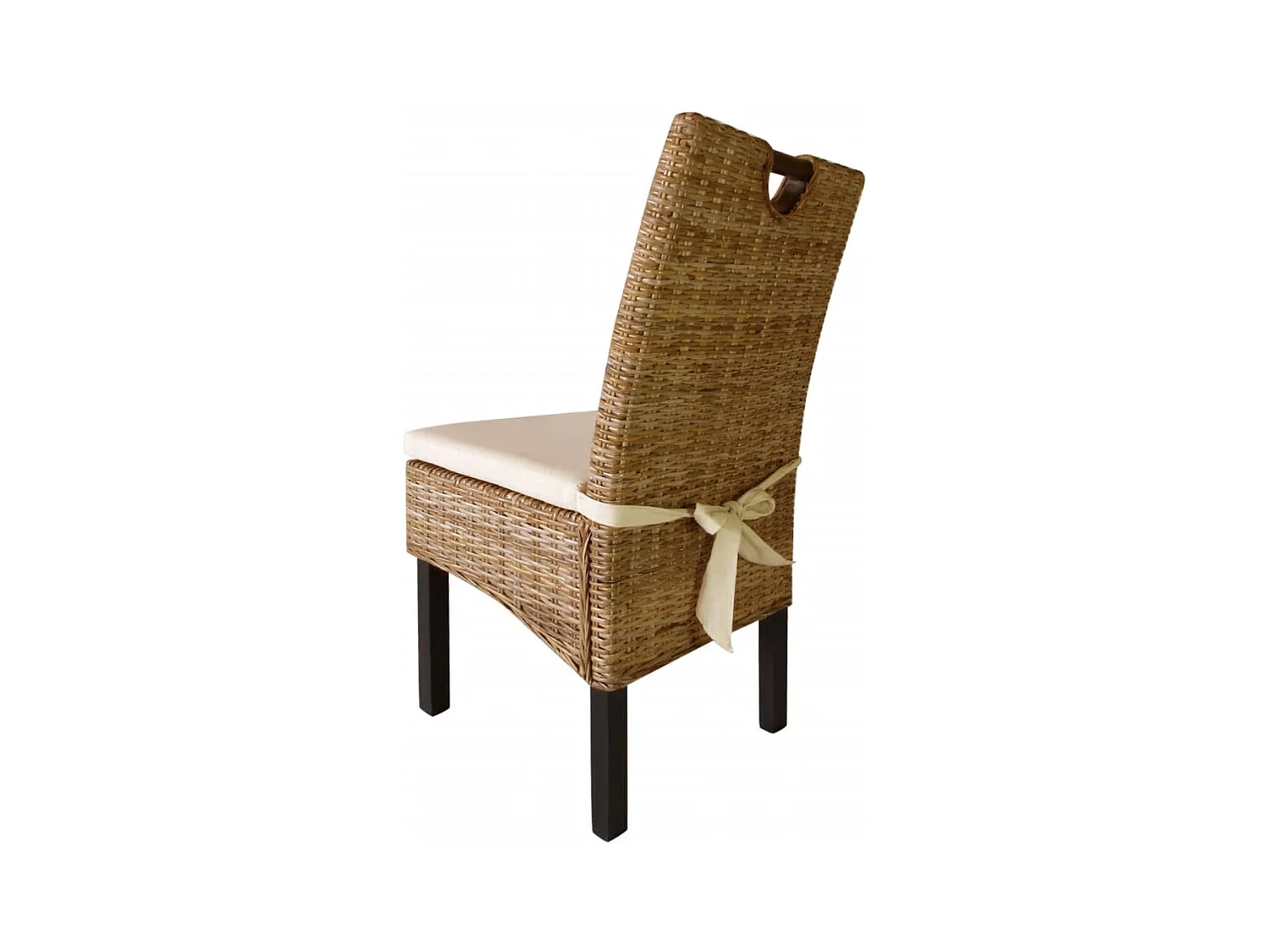 Chaises à manger Lot de 2 rotin Kubu bois de manguier REO28942