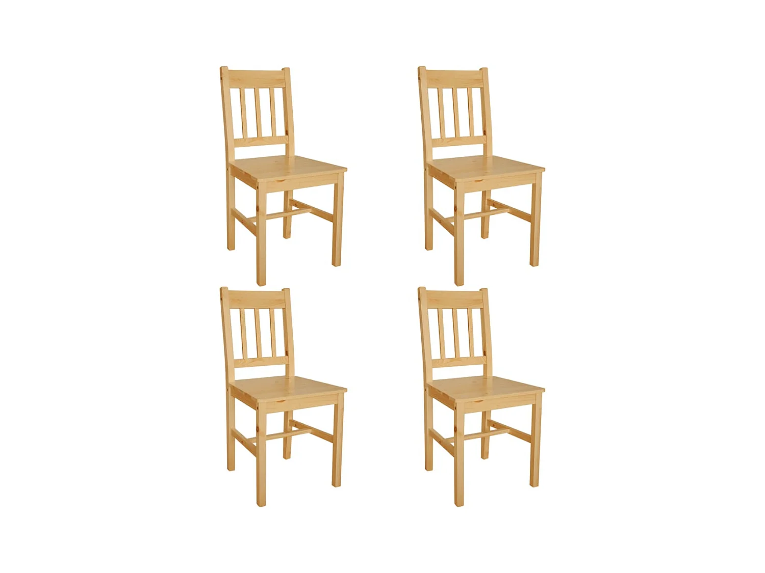 Chaises à manger Lot de 4 bois de pin REO95670
