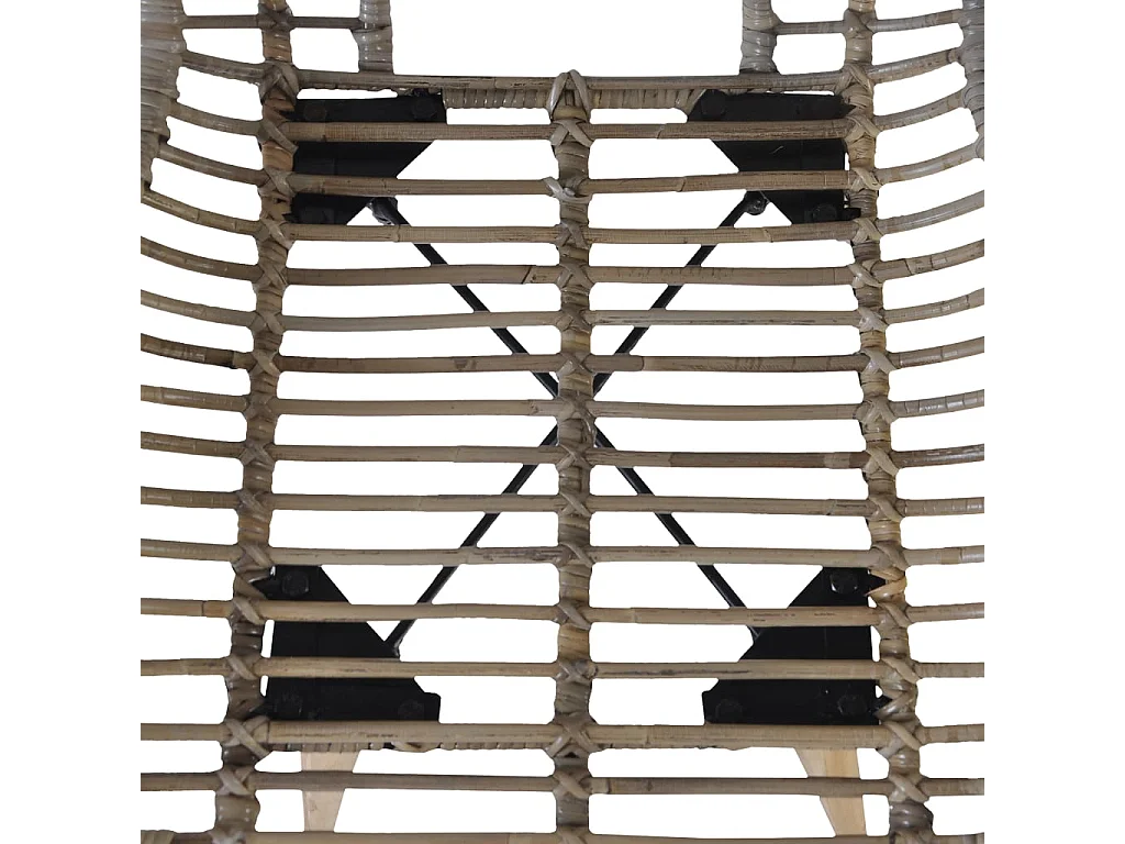 Cadeiras de jantar 4 pcs vime genuíno castanho PT548329