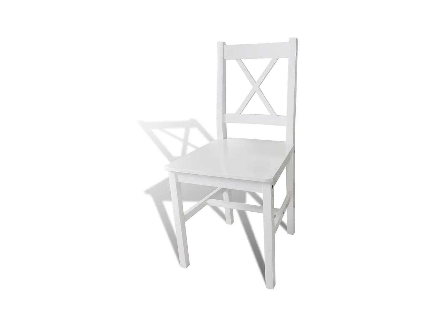 Eetkamerstoelen 6 st grenenhout wit NL733265