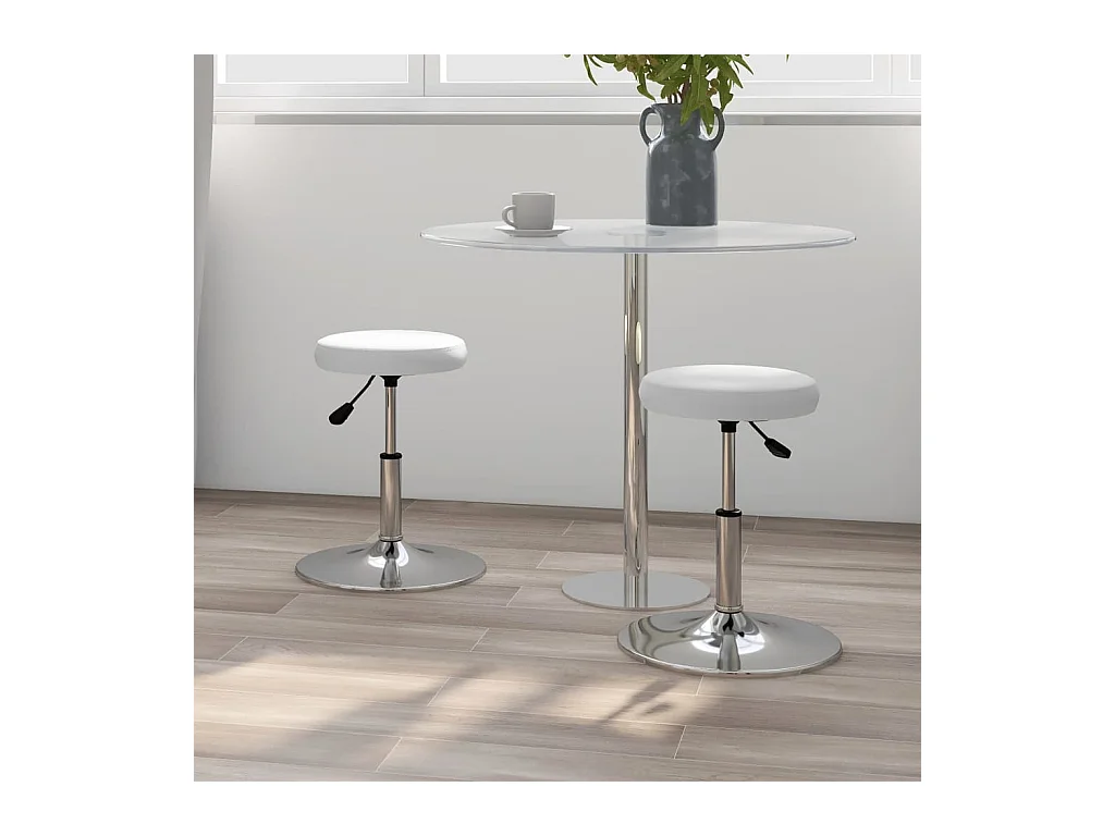 Chaises à manger Lot de 2 blanc similicuir REO97219