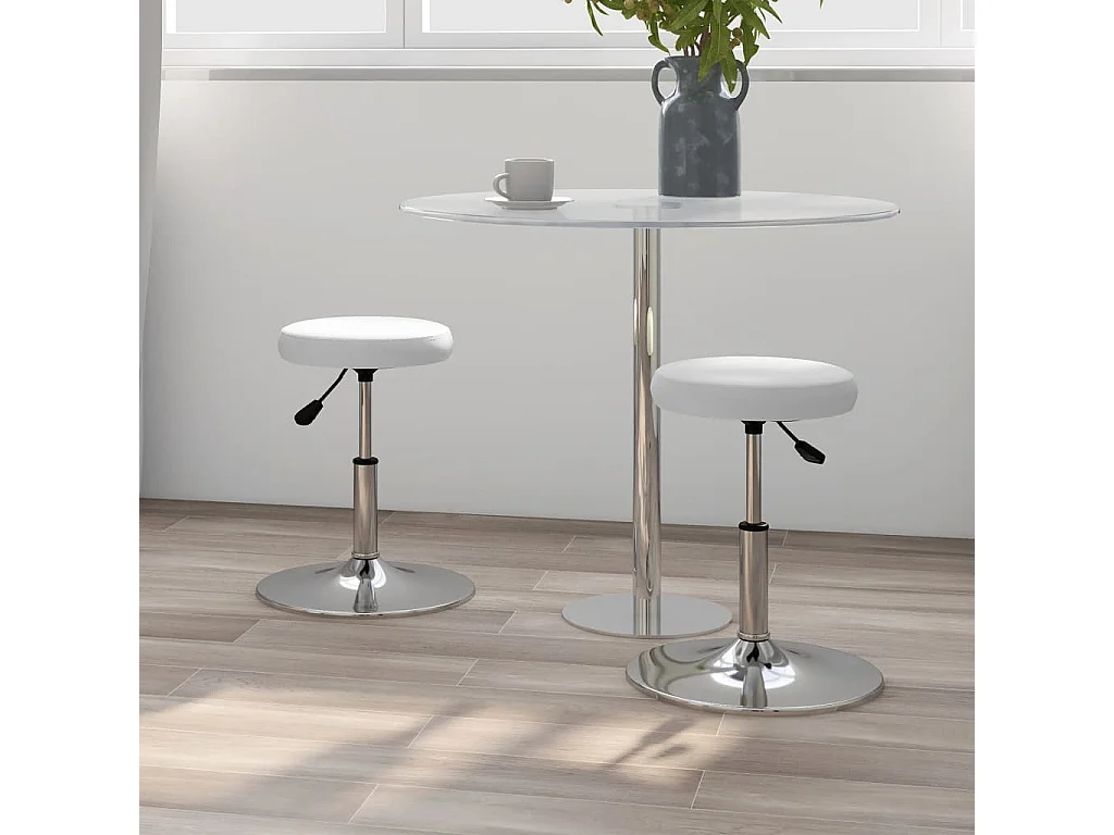 Chaises à manger Lot de 2 blanc similicuir REO97219