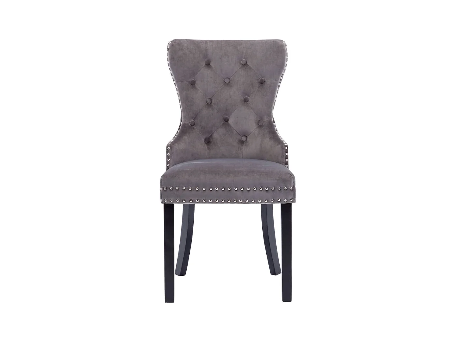 Chaises à manger Lot de 2 gris velours REO42175