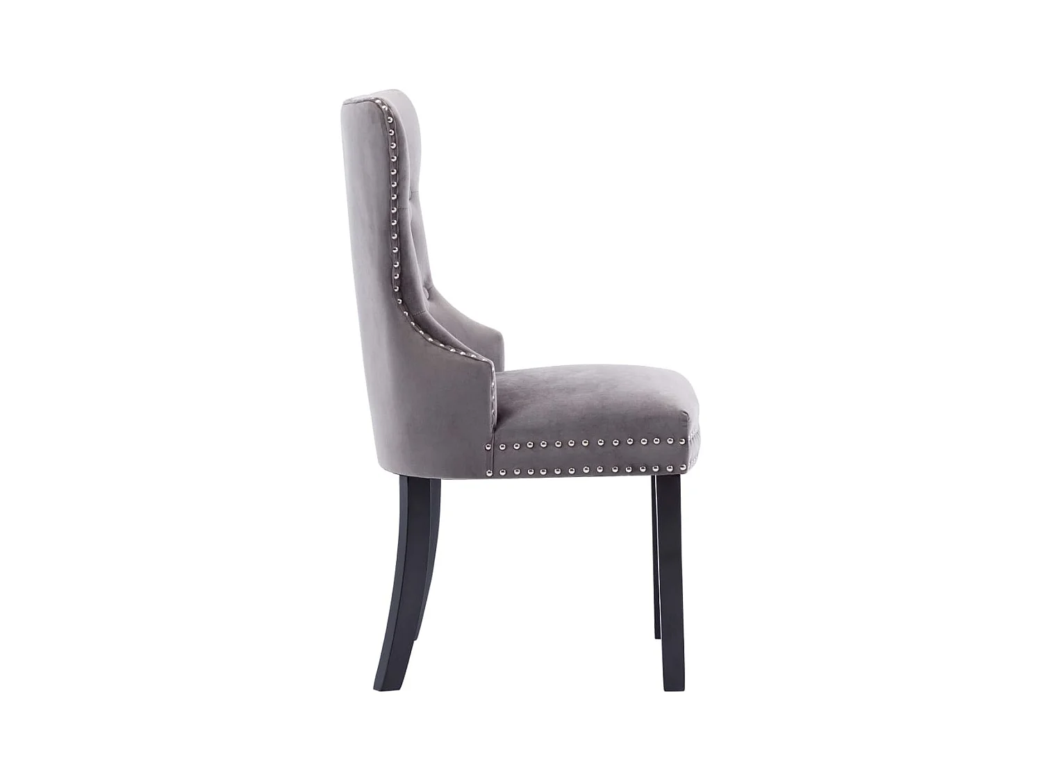 Chaises à manger Lot de 2 gris velours REO42175
