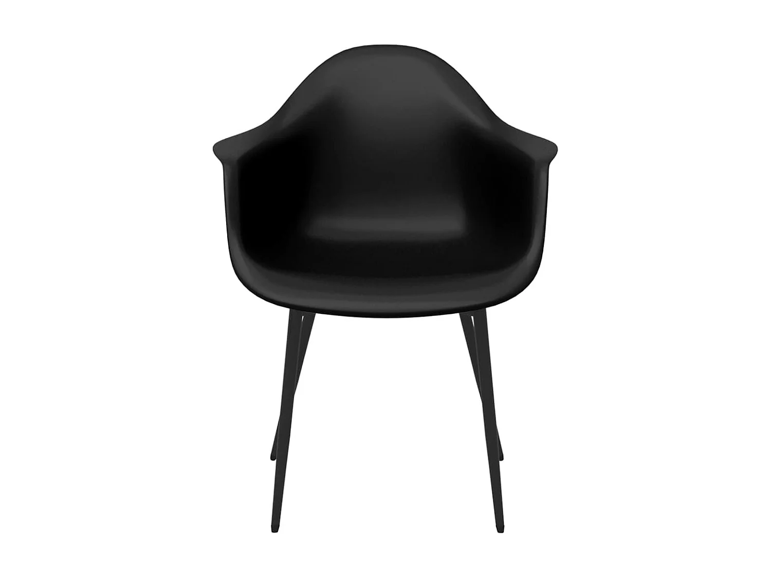 Chaises à manger Lot de 4 noir PP REO52570