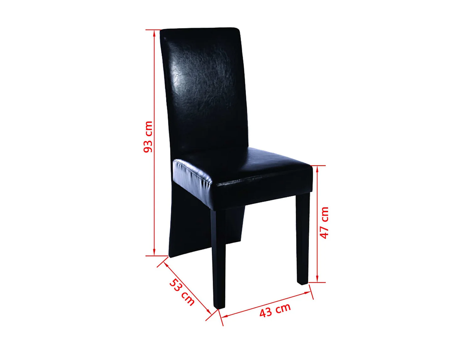 2er-set-Stühle| Esszimmerstühle Schwarz Kunstleder -gkd943022