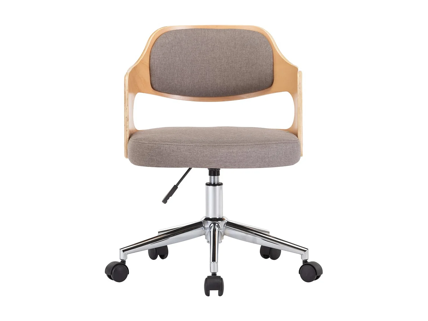 Chaises pivotantes à manger Lot de 2 taupe bois courbé et tissu REO26305