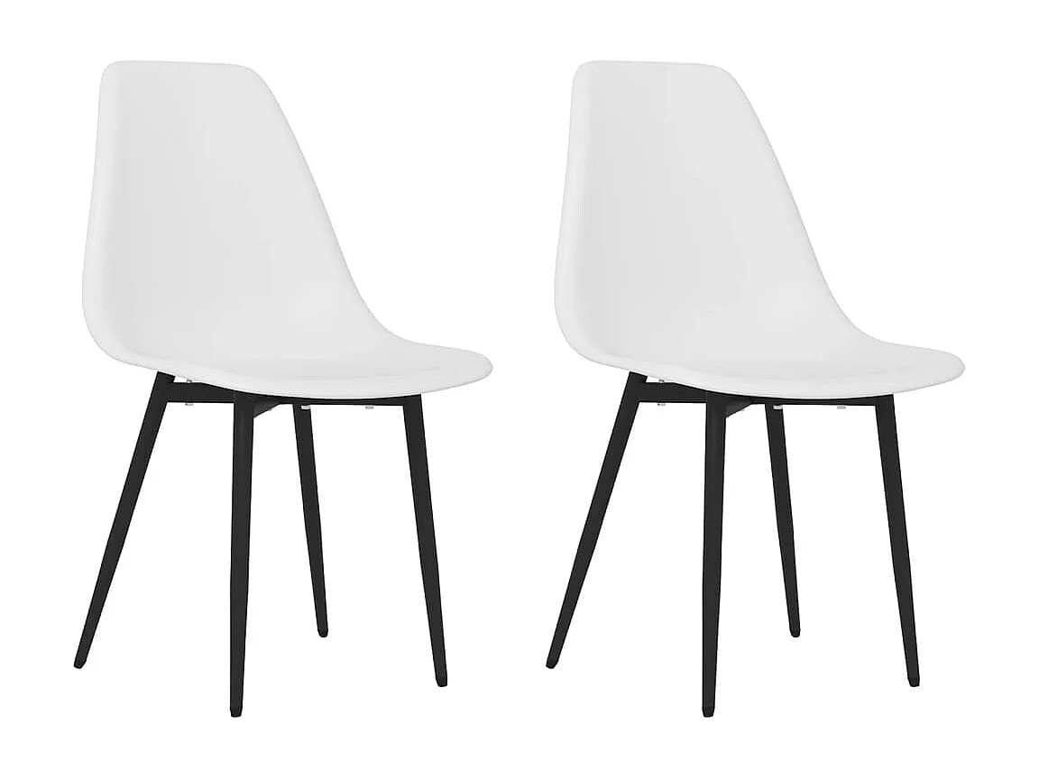 Cadeiras de jantar 2 pcs PP branco PT745910