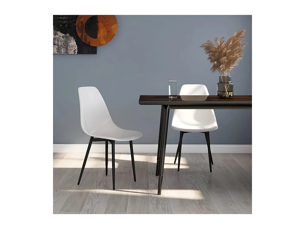 Chaises à manger Lot de 2 blanc PP REO89701