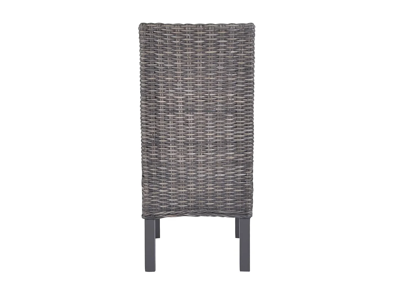 Chaises à manger Lot de 2 marron rotin kubu et bois de manguier REO58635