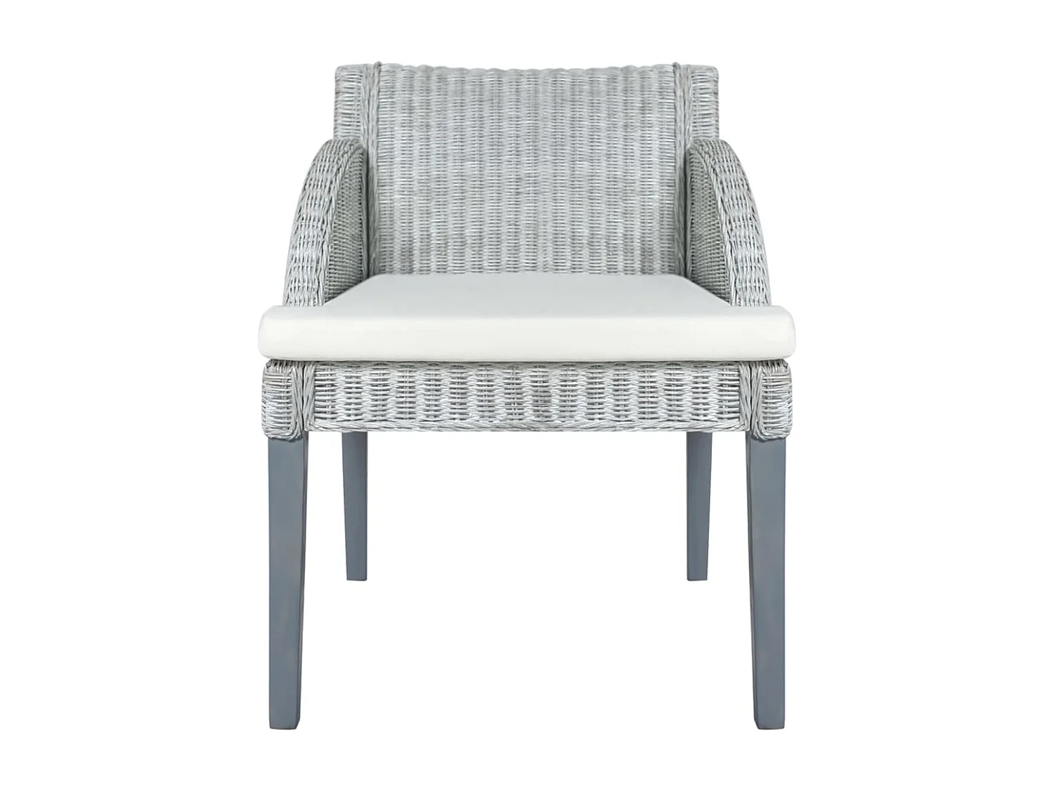 Chaise à manger avec coussin Gris Rotin naturel REO79520