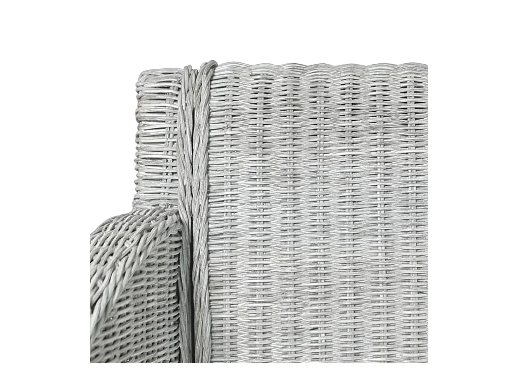 Eetkamerstoel met kussen natuurlijk rattan grijs NL506484