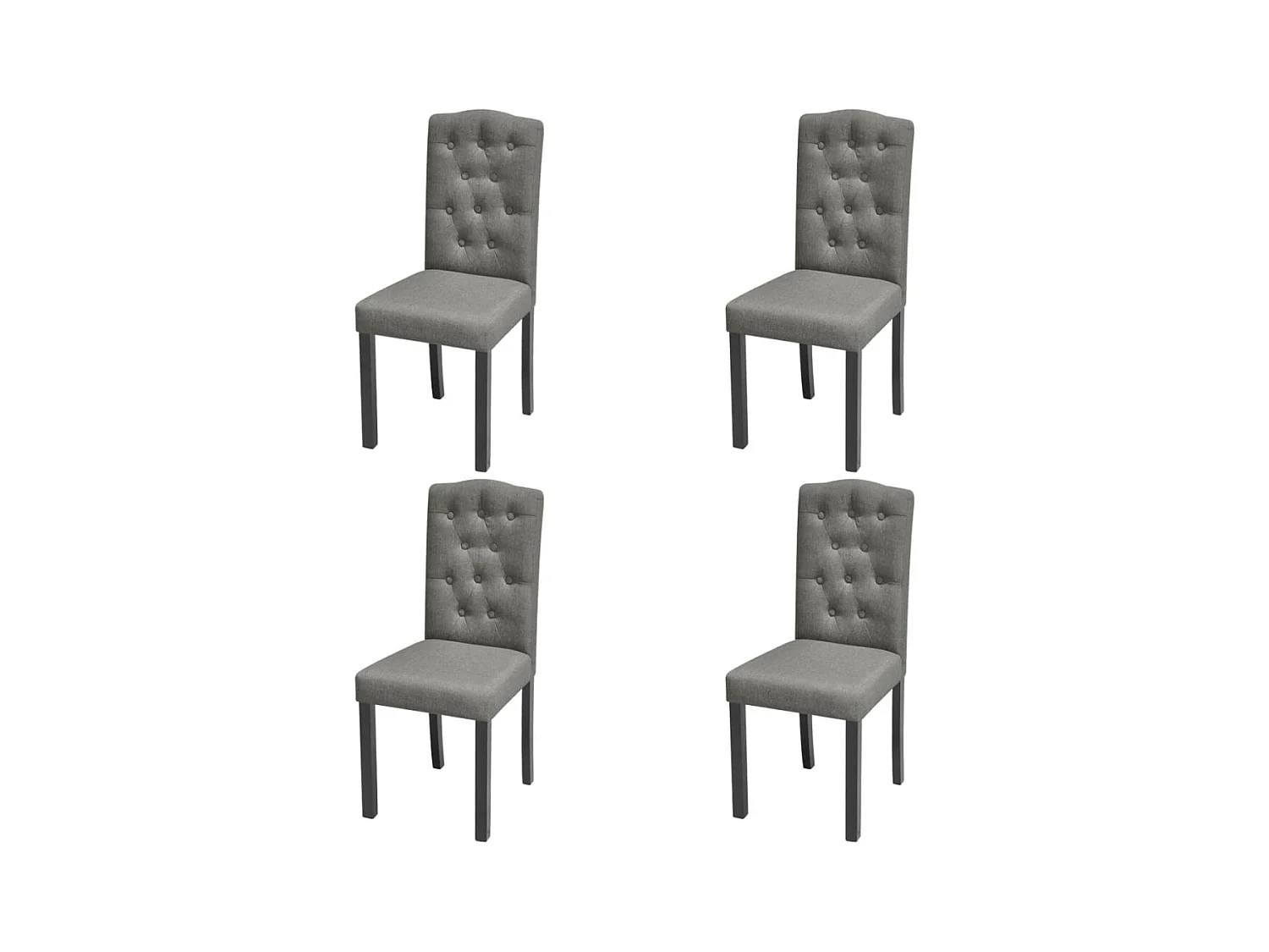 Chaises à manger Lot de 4 gris tissu REO99235