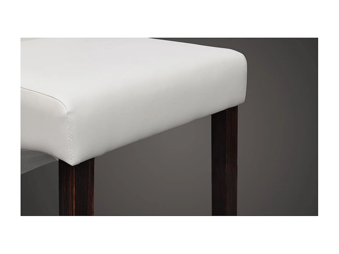 Chaises à manger Lot de 4 blanc similicuir REO76071