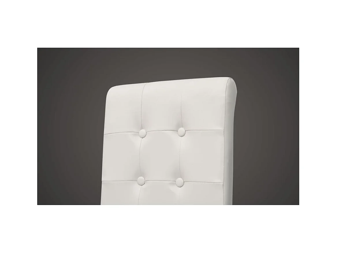 Chaises à manger Lot de 4 blanc similicuir REO76071