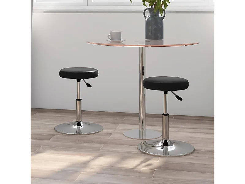 Juego de 2 Sillas de comedor cuero sintético negro ES549863