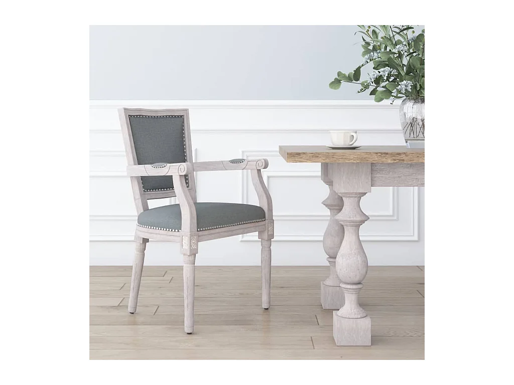 Chaise à manger Gris foncé Tissu REO41198