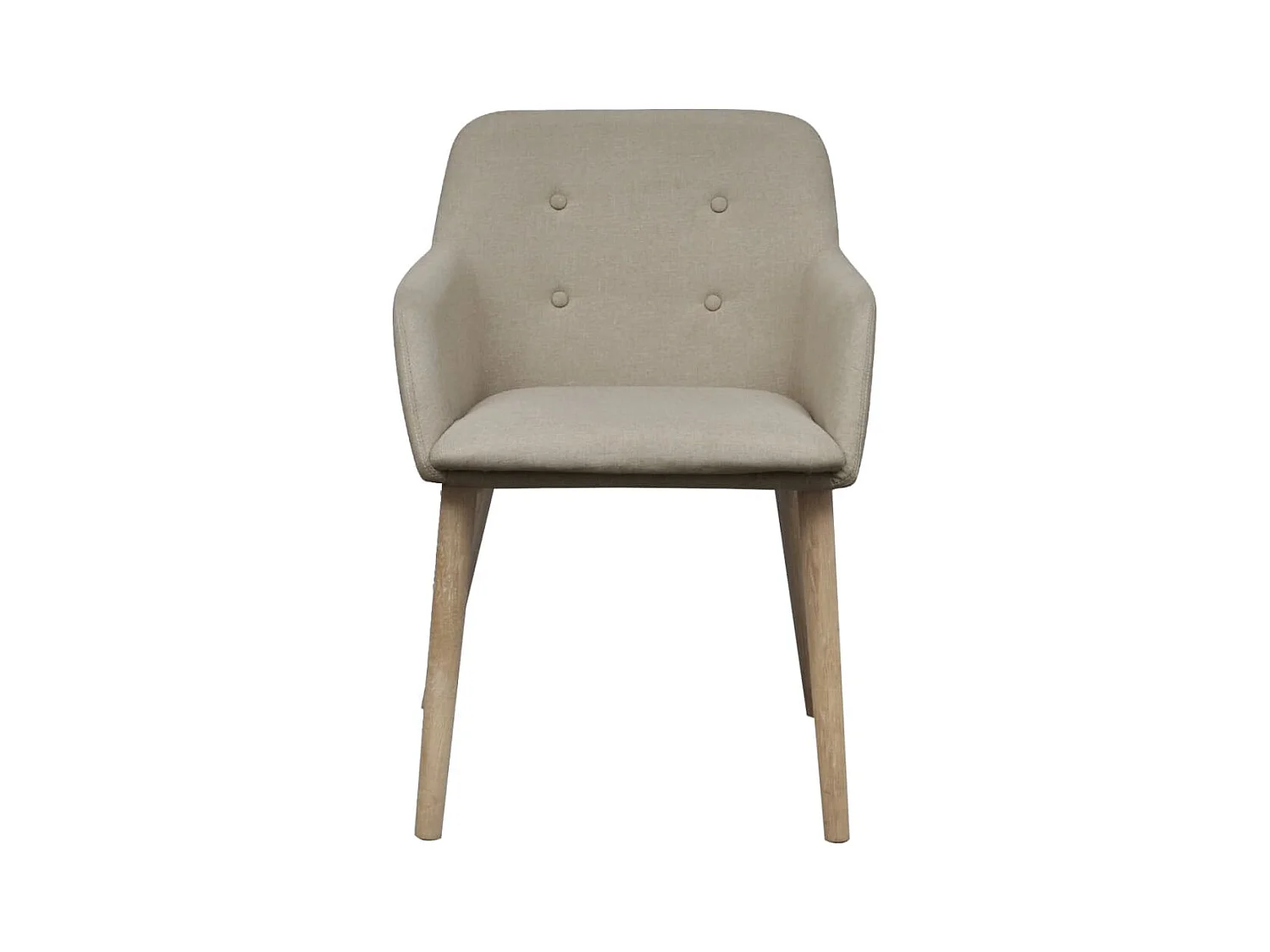 2er-set-Stühle| Esszimmerstühle Beige Stoff und Massivholz Eiche -gkd86612
