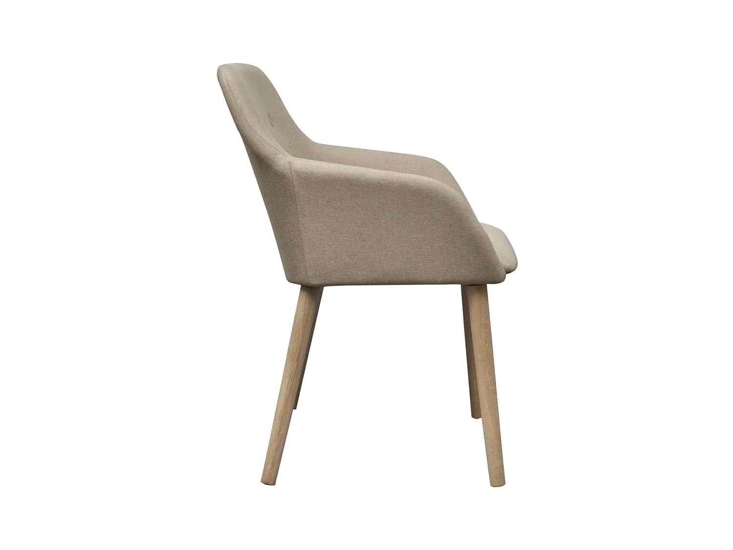 2er-set-Stühle| Esszimmerstühle Beige Stoff und Massivholz Eiche -gkd86612