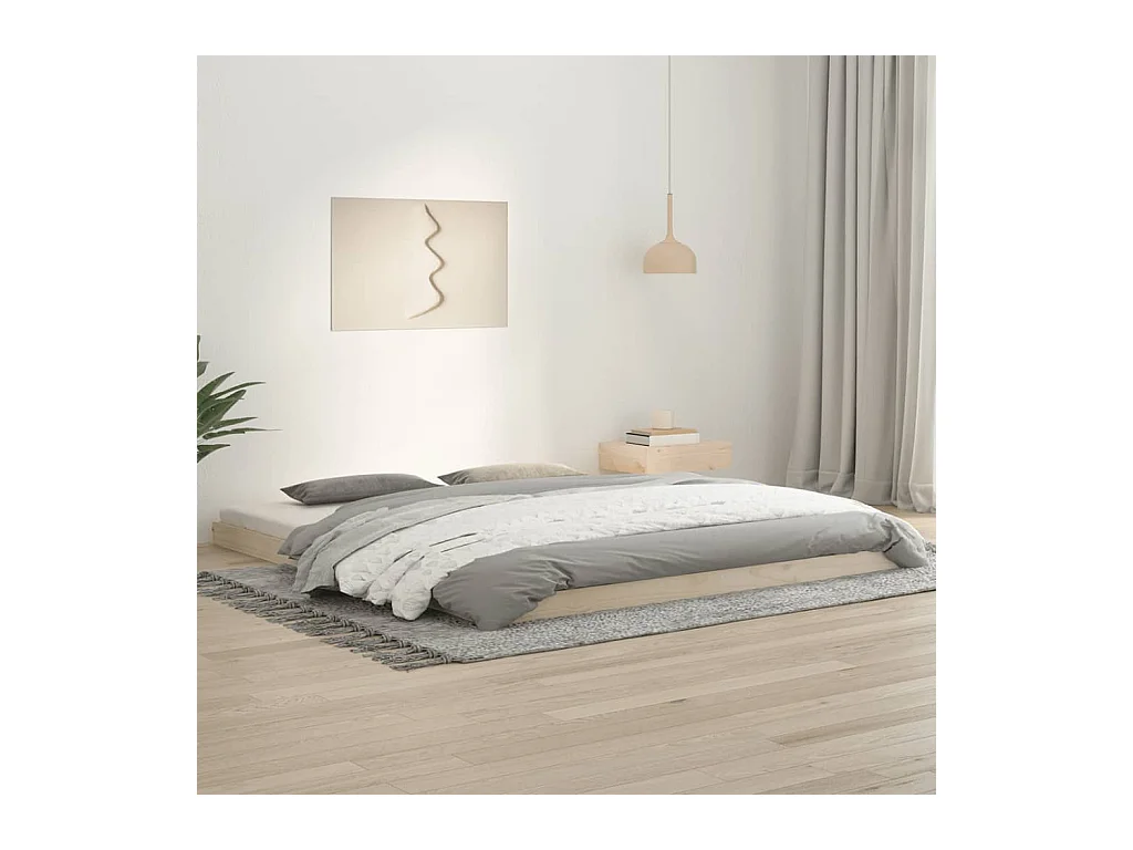 Lit-180x200 cm Super King bois de pin massif HOQW64624