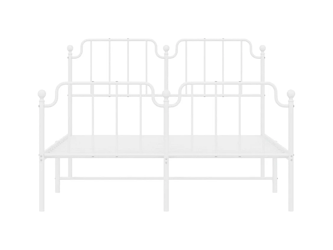 Bedframe met hoofd- en voeteneinde metaal wit 150x200 cm NL89014