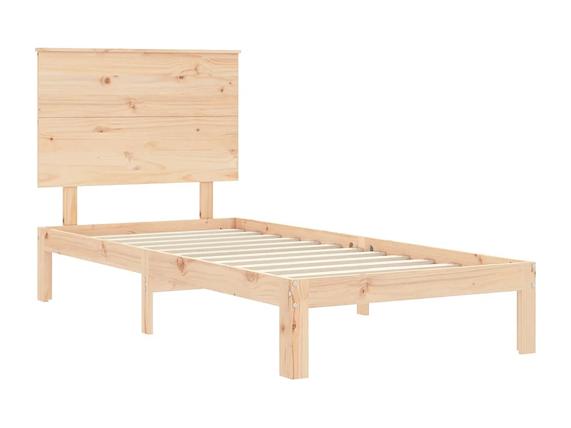 Cama de solteiro pequena c/ cabeceira madeira maciça PT426455