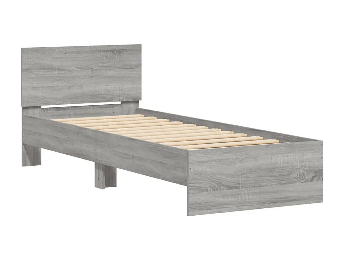 Lit-90x200 cm + tête de lit sonoma gris HOQW23584